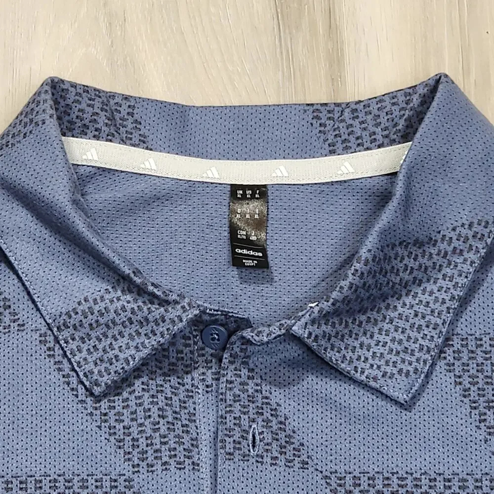Adidas Polo Men's XL Ink Wavy Short Sleeve New